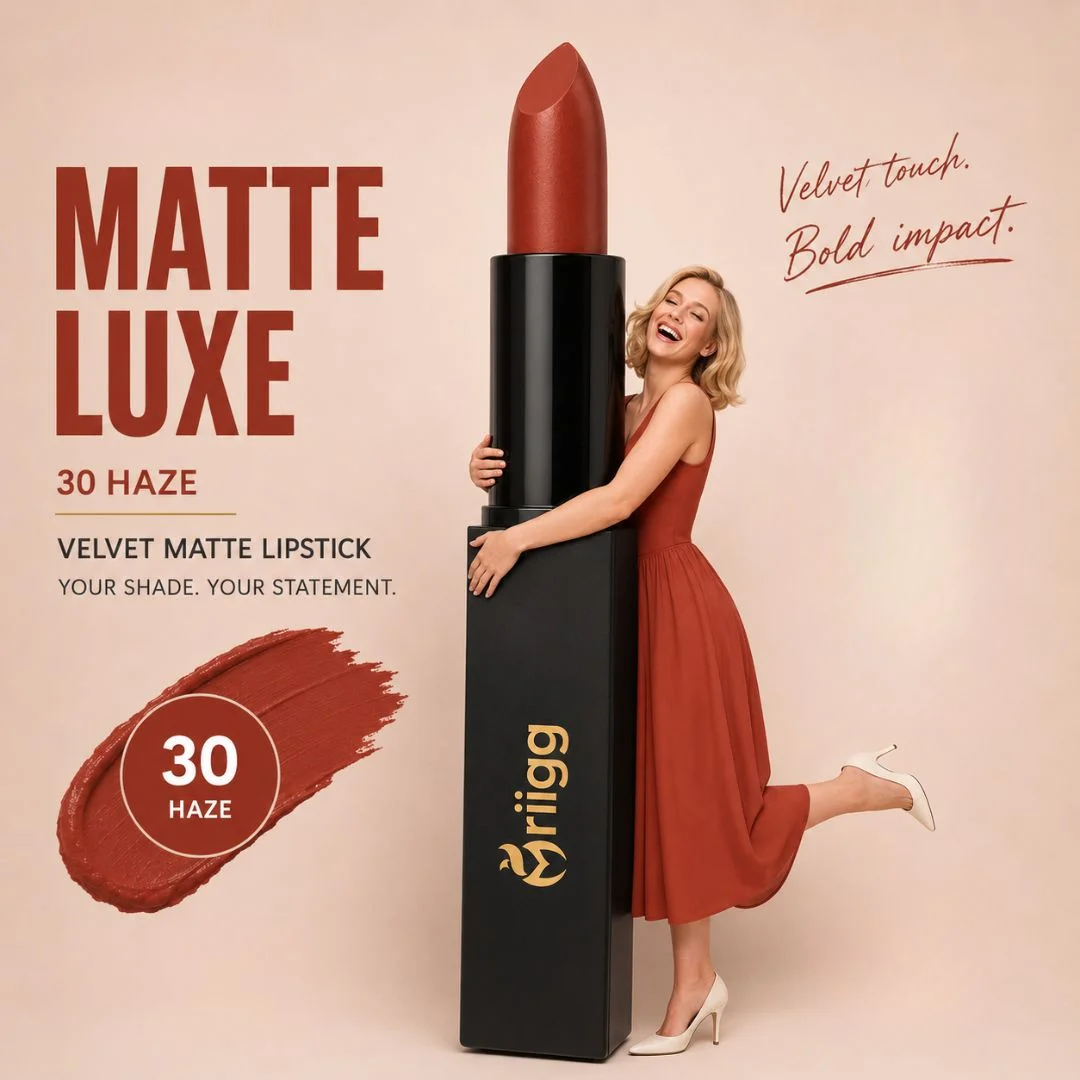 Mriigg Matte Luxe Lipstick Shade 30 Haze | Velvet Matte Finish | Long Lasting Lipstick