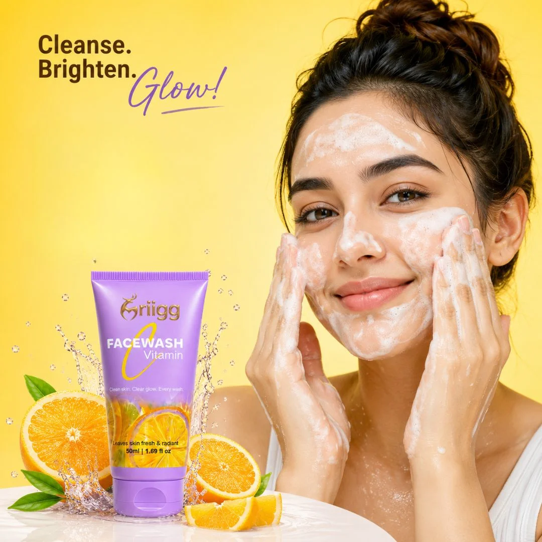 MRIIGG Vitamin C Facewash for Glowing Skin | Deep Cleansing Brightening Face Wash 50 ml