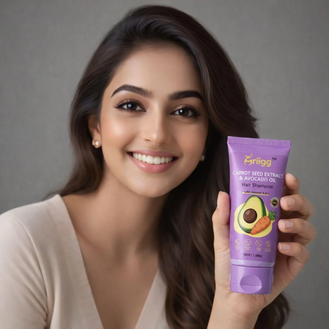 MRIIGG Carrot Seed & Avocado Oil Hair Shampoo with Vitamin A + E 50ml