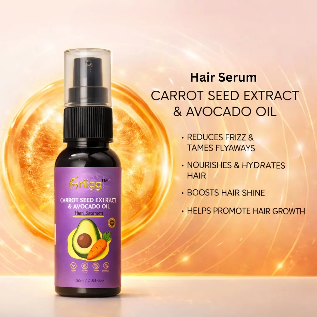MRIIGG Carrot Seed & Avocado Oil Hair Serum with Vitamin A + E 50ml