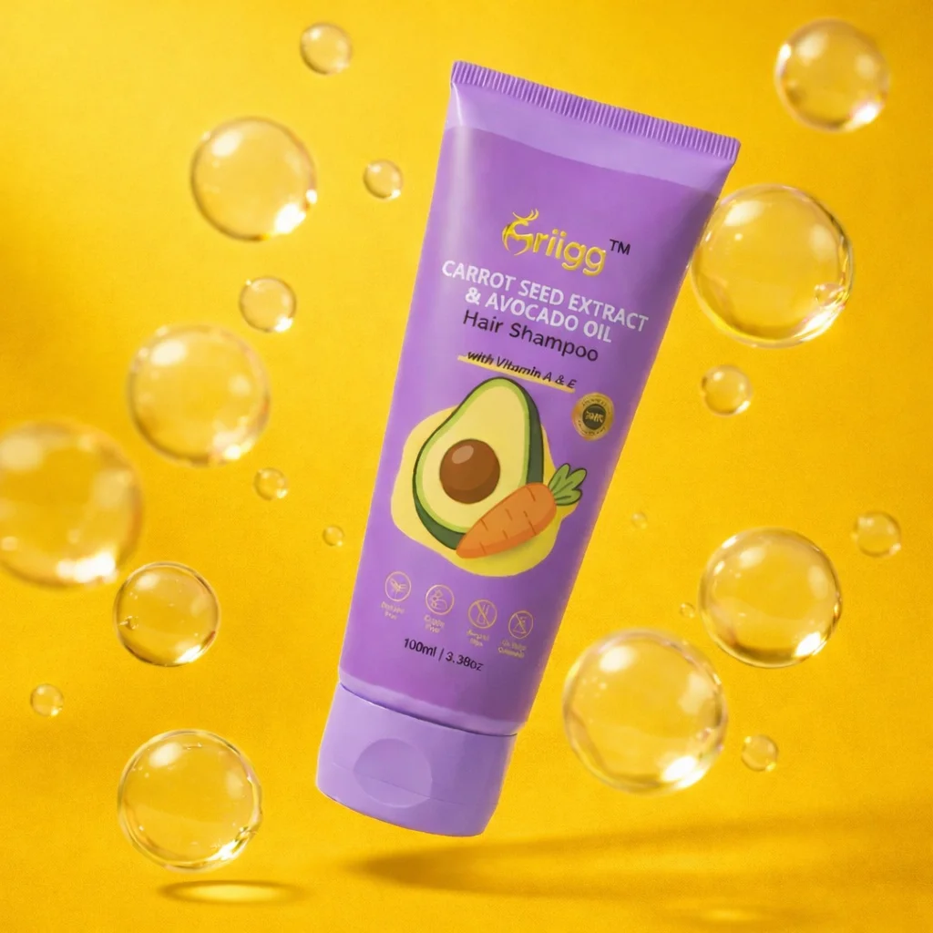 MRIIGG Carrot Seed & Avocado Oil Hair Shampoo with Vitamin A + E 100ml
