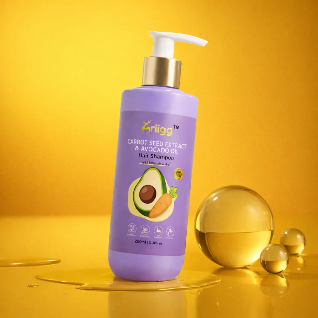 MRIIGG Carrot Seed & Avocado Oil Hair Shampoo with Vitamin A + E 250ml