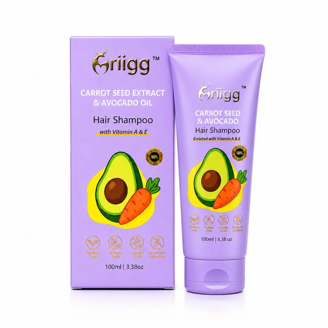 MRIIGG Carrot Seed & Avocado Oil Hair Shampoo with Vitamin A + E 100ml