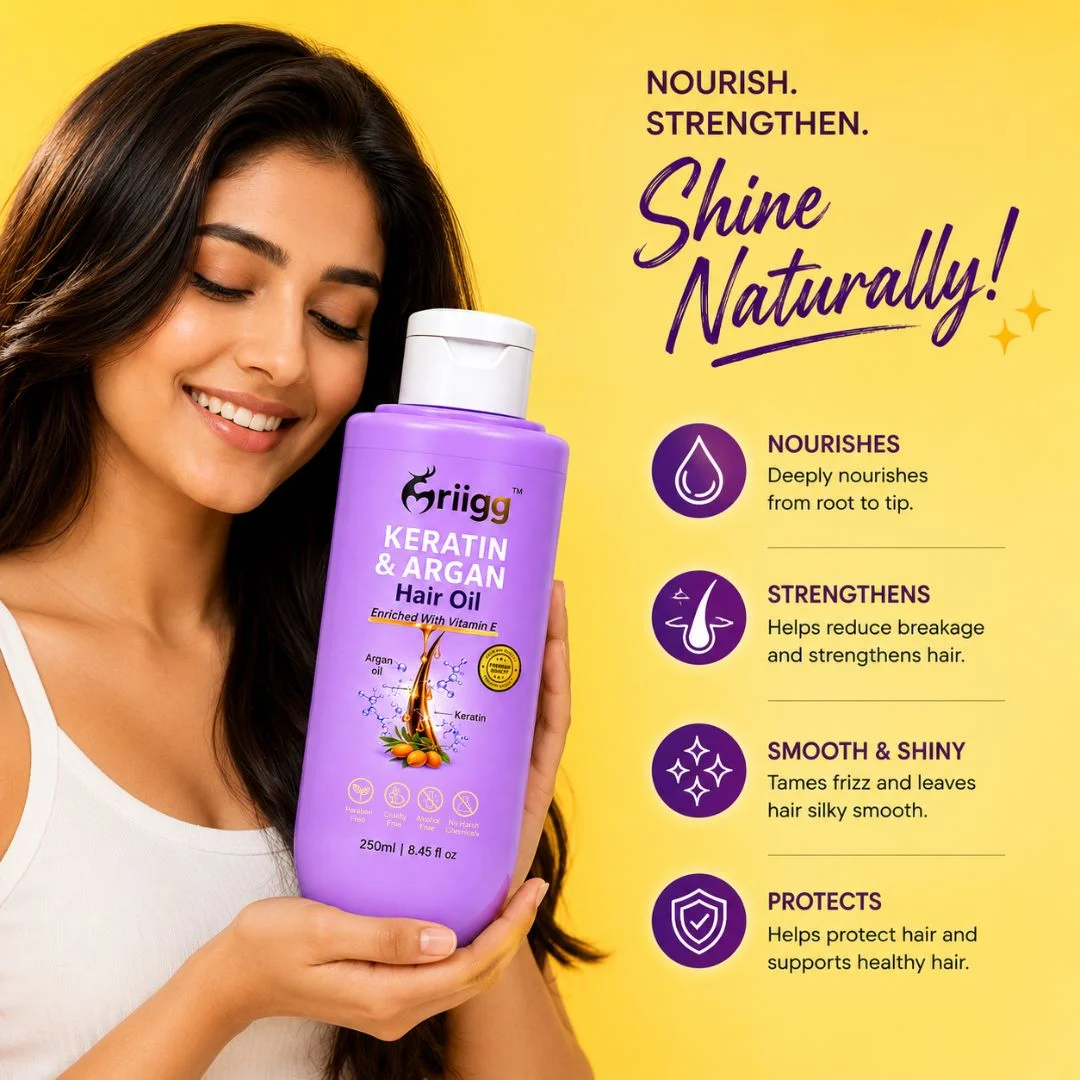 MRIIGG Argan Oil & Keratin Hair Oil 250ml